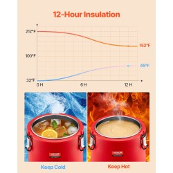 Eristetty kahdeksan litran juoma-astia ruostumaton teräs vuototiivis hana