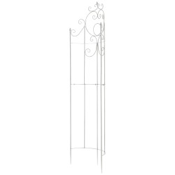 Kaareva rautainen puutarhasäleikkö köynnöskasveille 200 cm