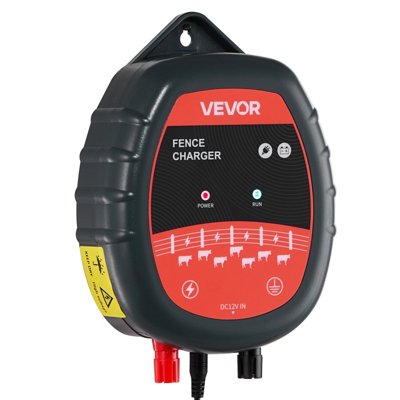 Sähköpaimenen laturi 1 J ulostulo ABS-muovi IP65-suojaus 1–3 km vaihtovirta tasavirta aurinkosähkö