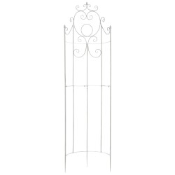 Kaareva rautainen puutarhasäleikkö köynnöskasveille 200 cm