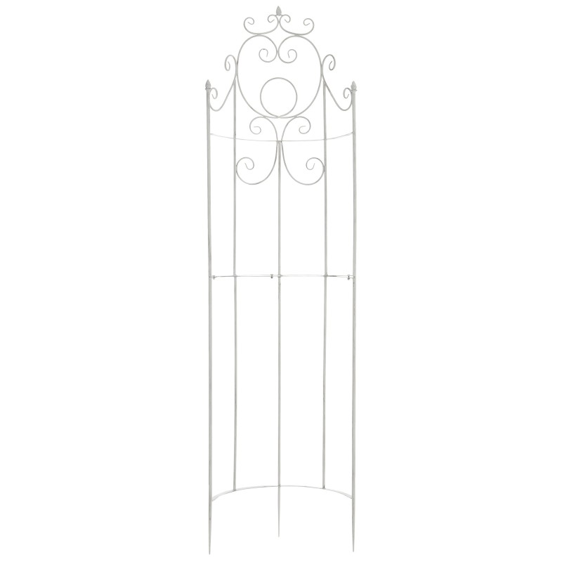 Kaareva rautainen puutarhasäleikkö köynnöskasveille 200 cm