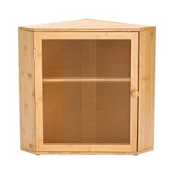 Kaksitasoinen kulmaleipälaatikko bambupuusta säädettävillä jakajilla akryyliovella