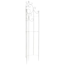 Kaareva rautainen puutarhasäleikkö köynnöskasveille 200 cm