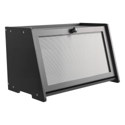 Leipälaatikko bambupuinen musta yksikerroksinen 420 x 250 x 260 mm tilava