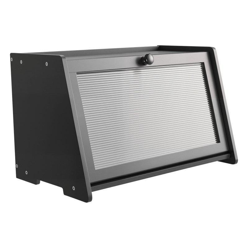 Leipälaatikko bambupuinen musta yksikerroksinen 420 x 250 x 260 mm tilava