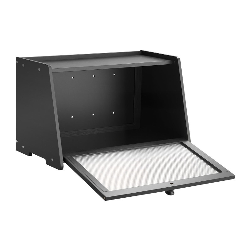 Leipälaatikko bambupuinen musta yksikerroksinen 420 x 250 x 260 mm tilava