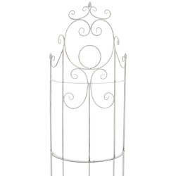 Kaareva rautainen puutarhasäleikkö köynnöskasveille 200 cm