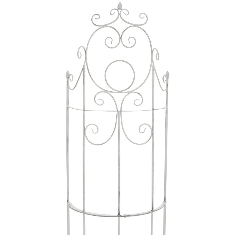 Kaareva rautainen puutarhasäleikkö köynnöskasveille 200 cm