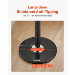 Itseseisova naulakko hiiliteräksinen runkoputki musta marmorijalusta kuusi koukkua kompakti eteiseen