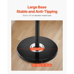 Naulakko hiiliteräsrunko musta marmorijalusta 14 koukkua sateenvarjotelineellä eteiseen