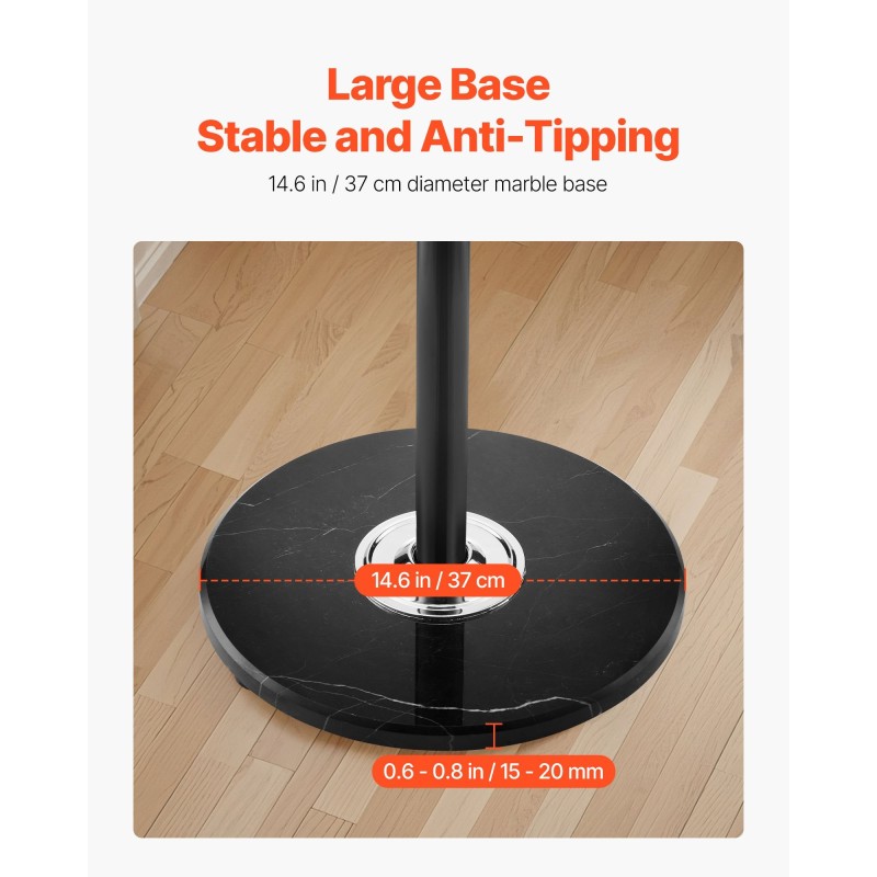 Naulakko hiiliteräsrunko musta marmorijalusta 14 koukkua sateenvarjotelineellä eteiseen