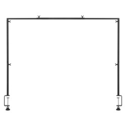 Metallinen pöytäkaari pöytään kiinnitettävä säädettävä pituus ja korkeus musta