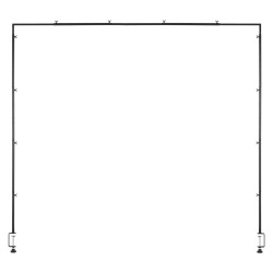 Metallinen pöytäkaari pöytään kiinnitettävä säädettävä pituus ja korkeus musta