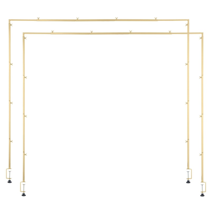 Teräksinen pöydän päälle kiinnitettävä tankoteline puristimilla säädettävä 711–2489 mm kantavuus 4,5–9,1 kg