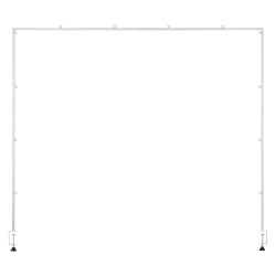 Pöytäkaariteline teräksinen säädettävä valkoinen 711–2489 mm juhlakoristeille