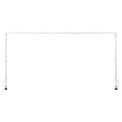 Pöytäkaariteline teräksinen säädettävä valkoinen 711–2489 mm juhlakoristeille