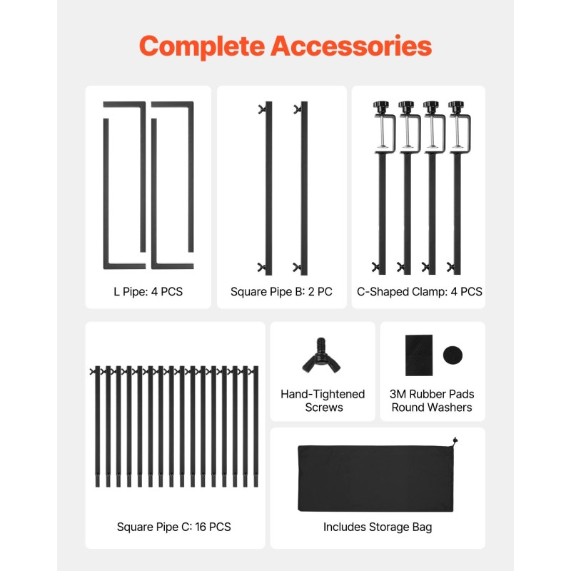 Pöytätankoteline teräs musta säädettävä pituus 28–98 tuumaa 2 kpl