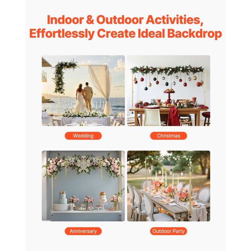 Pöytäkaariteline teräs neliöputki säädettävä pituus 71–249 cm korkeus 33–106 cm puristimilla