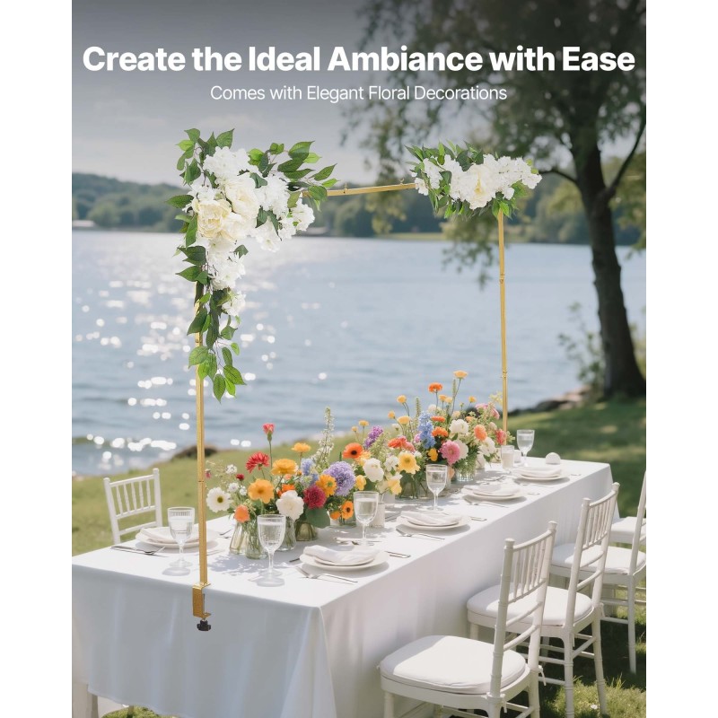 Pöydän yläpuolinen kaariteline juhliin Q235-teräs säädettävä 711–2489 mm sopii 0–77 mm