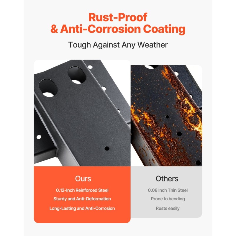 Teräksiset tasokannattimet ulkokäyttöön 88,9x88,9 mm puutavaralle 1000 kg 8 kappaletta