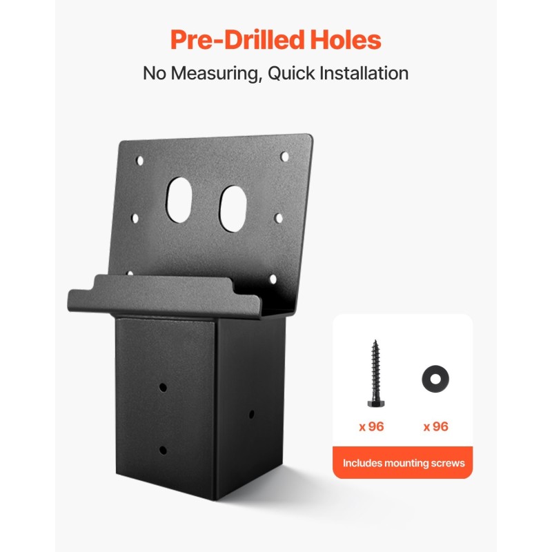 Teräksiset tasokannattimet ulkokäyttöön 88,9x88,9 mm puutavaralle 1000 kg 8 kappaletta