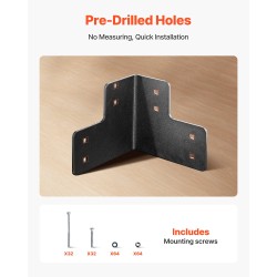 Teräksiset kulmaraudat 4 mm 8 kpl sarjan kantavuus 1000 kg ulkokäyttöön