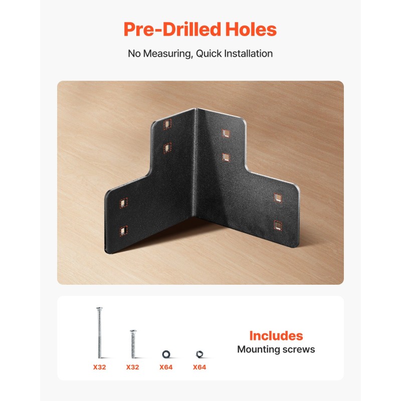Teräksiset kulmaraudat 4 mm 8 kpl sarjan kantavuus 1000 kg ulkokäyttöön