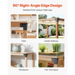 Teräksiset kulmaraudat 4 mm 8 kpl sarjan kantavuus 1000 kg ulkokäyttöön