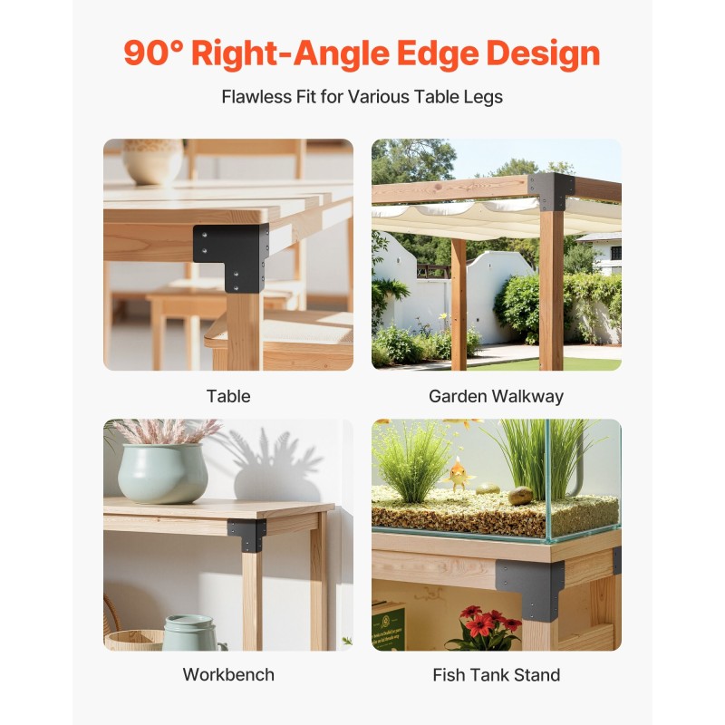 Teräksiset kulmaraudat 4 mm 8 kpl sarjan kantavuus 1000 kg ulkokäyttöön