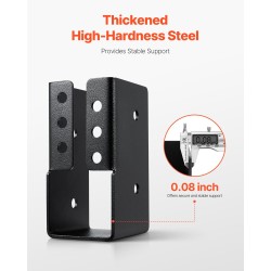 Teräspalkkikannatin piilokiinnitteinen 49 x 92 mm 2x4 puupalkille säänkestävä 12 kpl