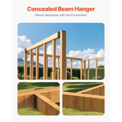 Teräspalkkikannatin piilokiinnitteinen 49 x 92 mm 2x4 puupalkille säänkestävä 12 kpl