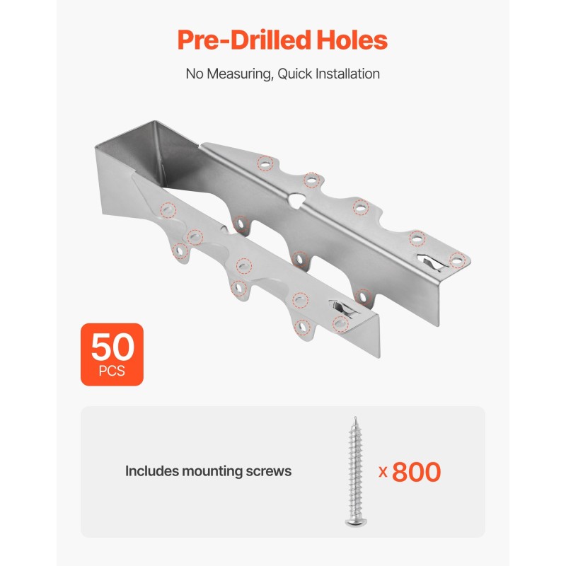 Kasvotukeen asennettavat palkkikannattimet pinnoitettu ulkokäyttöön 40x199mm puutavaralle 50 kpl
