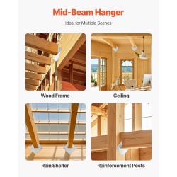 Teräksiset korroosionkestävät kattotuolien kiinnikkeet 25 kpl ulkokäyttöön