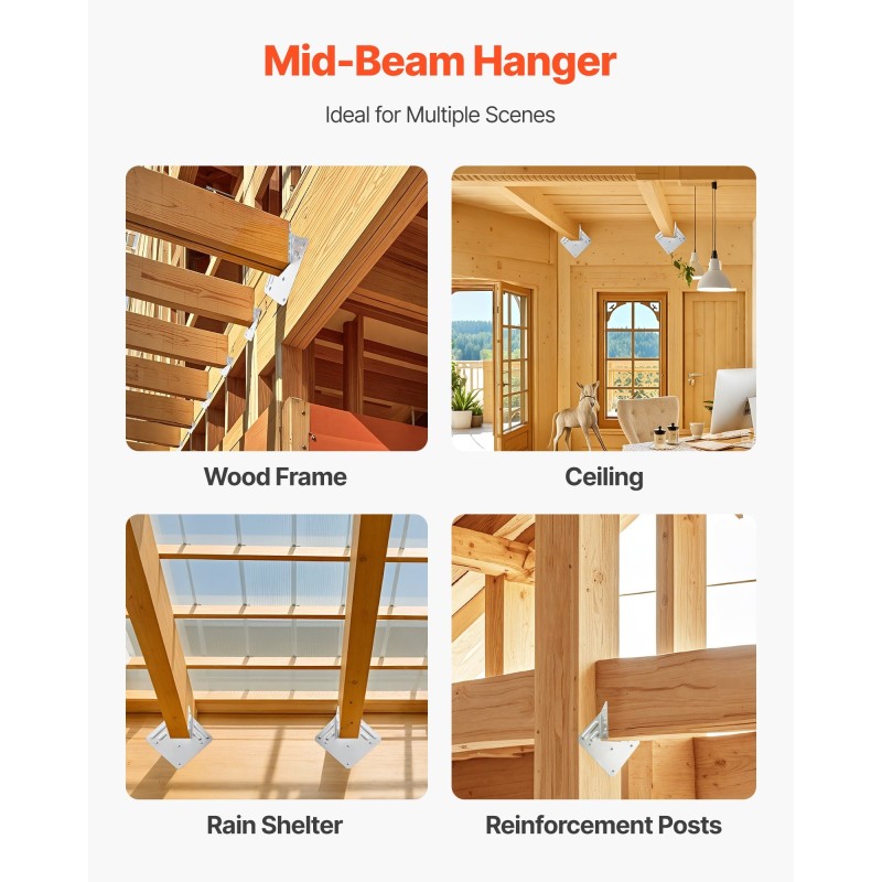 Teräksiset korroosionkestävät kattotuolien kiinnikkeet 25 kpl ulkokäyttöön