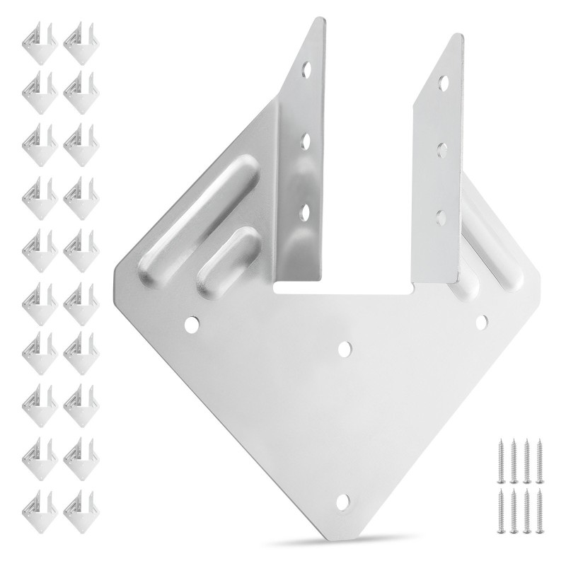 Teräksiset korroosionkestävät kattotuolien kiinnikkeet 25 kpl ulkokäyttöön