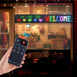 Ohjelmoitava täysvärinen P10 LED-näyttö alumiinirunko 1310×190×55 mm