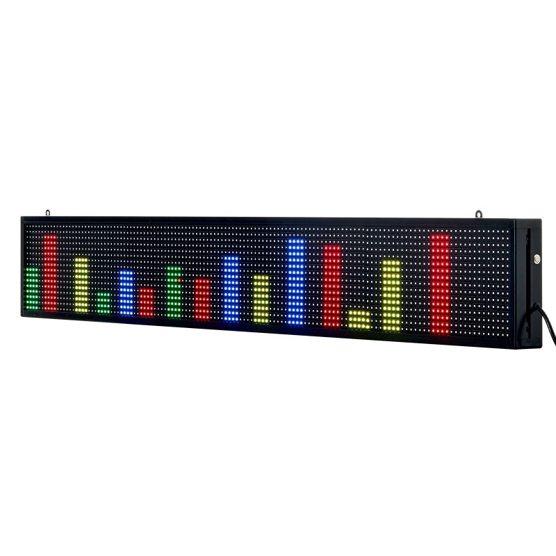 Ohjelmoitava täysvärinen P10 LED-näyttö alumiinirunko 1310×190×55 mm