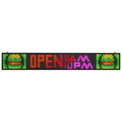 Ohjelmoitava täysvärinen P10 LED-näyttö alumiinirunko 1310×190×55 mm
