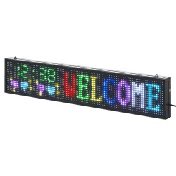 LED mainoskyltti täysvärinen P10 joustava 990x190 mm alumiinirunkoinen ohjelmoitava