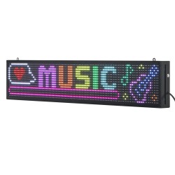 LED-mainoskyltti täysvärinen P10 joustava 990x190 mm alumiinirunkoinen ohjelmoitava