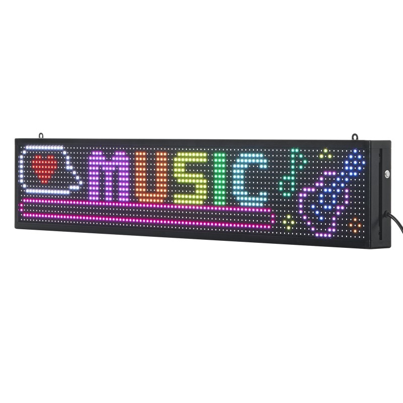 LED-mainoskyltti täysvärinen P10 joustava 990x190 mm alumiinirunkoinen ohjelmoitava