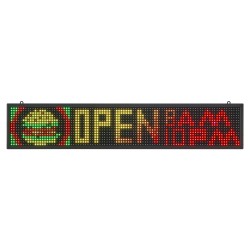 LED-mainoskyltti täysvärinen P10 joustava 990x190 mm alumiinirunkoinen ohjelmoitava