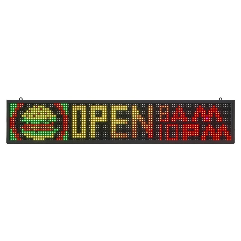 LED-mainoskyltti täysvärinen P10 joustava 990x190 mm alumiinirunkoinen ohjelmoitava