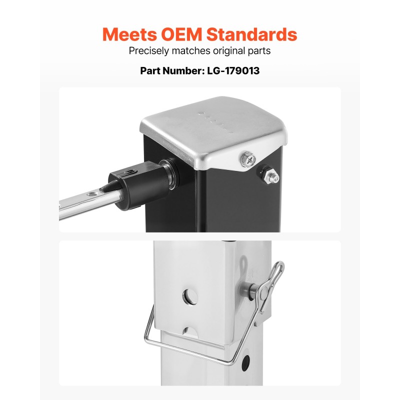 Viidennen pyörän asuntovaunun etujalka Q235A-teräs 2722 kg musta