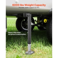 Viidennen pyörän asuntovaunun etujalka Q235A-teräs 2722 kg musta