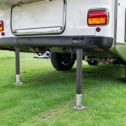 Viidennen pyörän asuntovaunun etujalka Q235A-teräs 2722 kg musta