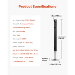 Seurantajalka matkailuauton viidennen pyörän tukijalkaan 2722 kg yhteensopiva Lippert Atwood Stromberg Carlson