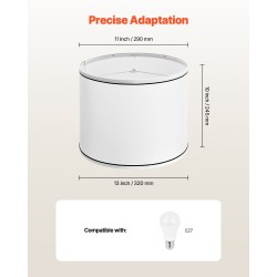 Pellavavarjostinsetti 2 kpl valkaistua pellavaa ja muovia mustareunaiset 290×320×245 mm