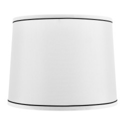 Pellavavarjostinsetti 2 kpl valkaistua pellavaa ja muovia mustareunaiset 290×320×245 mm