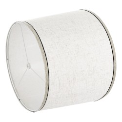 Pellavavarjostin 2 kpl 290 320 245 mm vaalea pellava musta reunus E27 sopiva